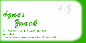 agnes zwack business card