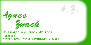 agnes zwack business card